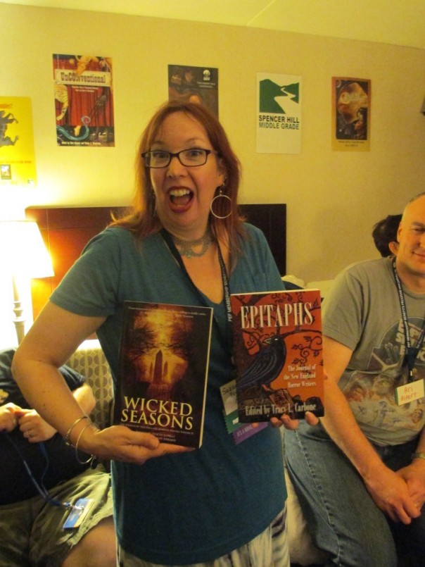 35 8Pi-Con Suzanne Reynolds-Alpert, author of Interview with the FAERIE (PART ONE): AND OTHER POEMS OF DARKNESS AND LIGHT, won copies of both New England Horror Writers anthologies, WICKED SEASONS and EPITAPHS.