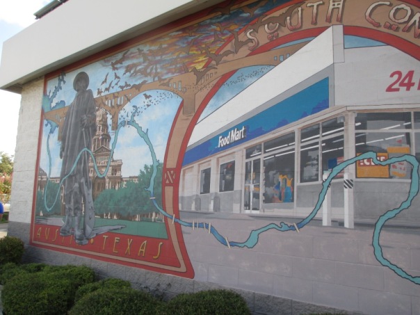 Mural on side of Congress gas station