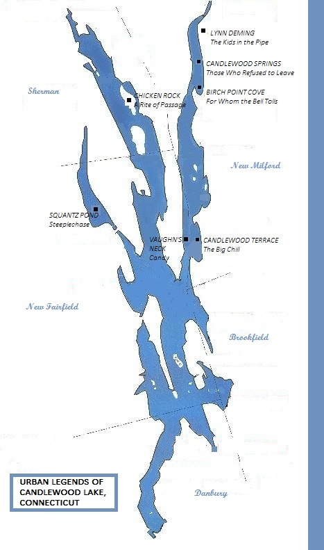 CANDLEWOOD LAKE URBAN LEGEND MAP