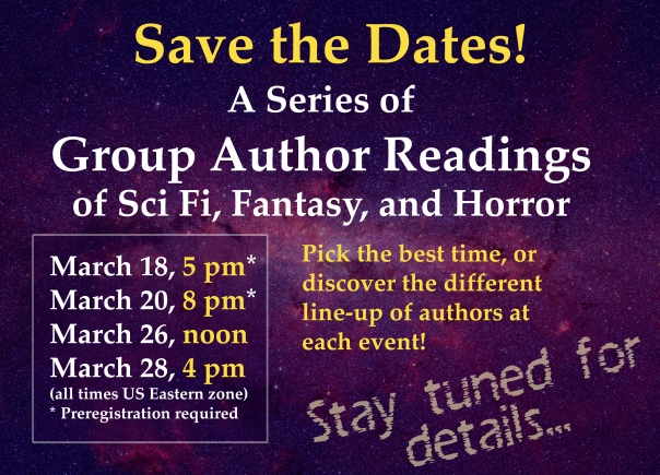 Save the Date March 20, 2021 reading